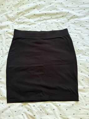 Black mini skirt